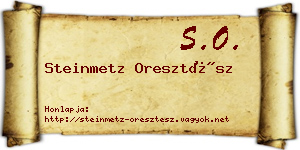 Steinmetz Oresztész névjegykártya